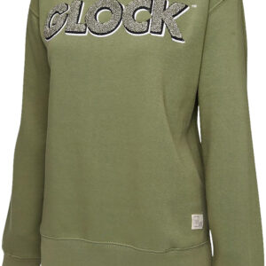 Glock AP96262 Crewneck Raglan Fleece Olive Cotton/Polyester Long Sleeve Large