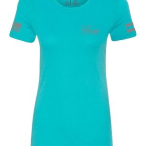 GLK AP96445 GLOCK GIRL FLAG TEE L   TEAL