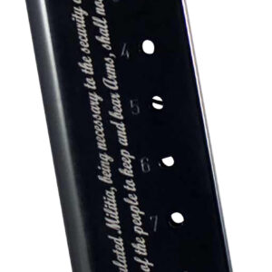 Mec-Gar MGCG45082A 1911 Government 8rd 45 ACP, Blued w/2nd Amendment Engraving Carbon Steel