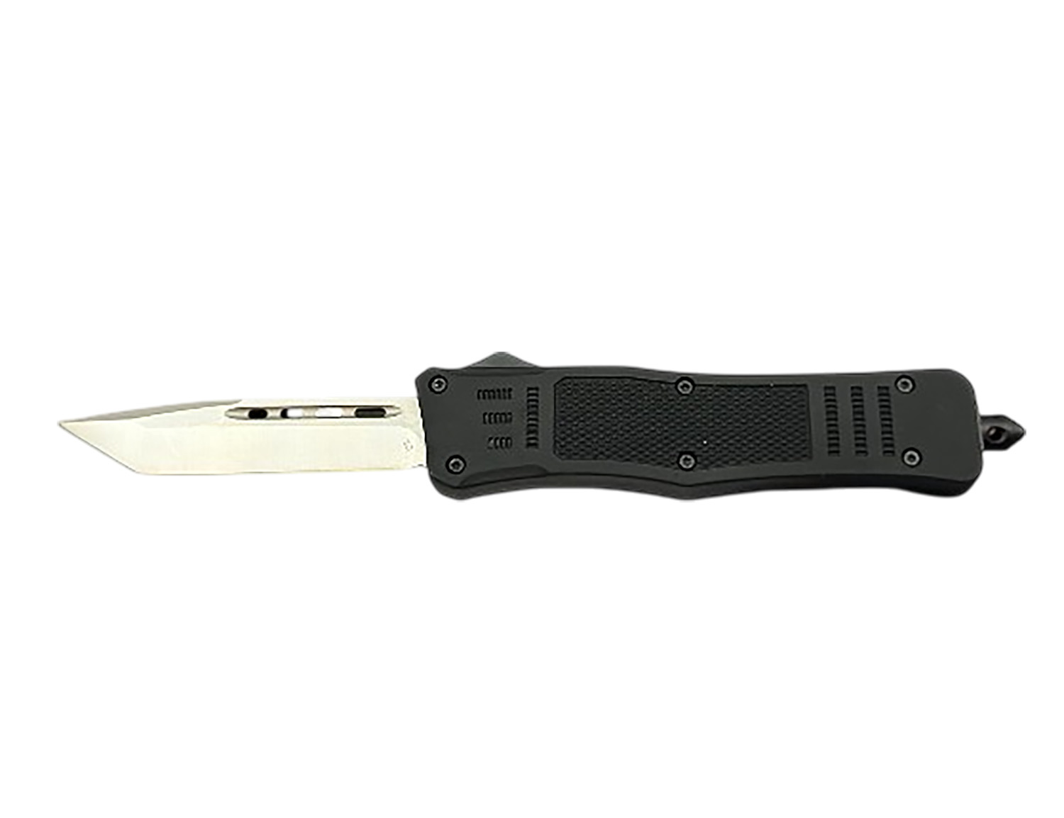 Steel River Knives MT616BULD2T MT616 Ultralight Mini 2.75″ OTF Tanto Plain Polished D2 Steel Blade, 4.25″ Black Aluminum Handle