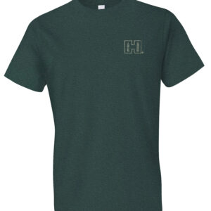 Hornady Gear 31792 Double Rocker  Olive Heather, Cotton/Polyester/Rayon, Short Sleeve Semi-Fitted, Medium