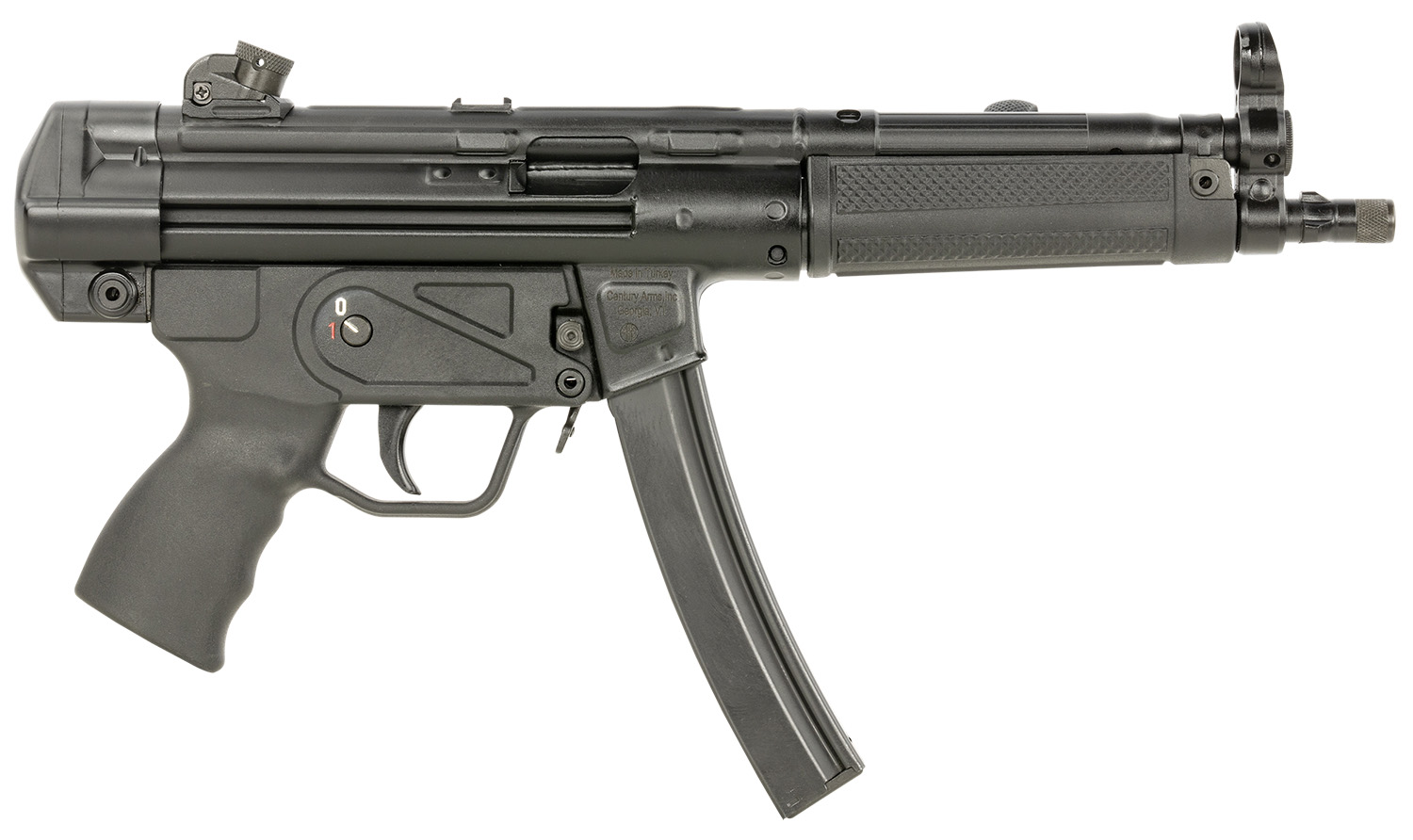 Century Arms HG6034ALN AP5 CORE 9mm Luger 30+1 8.90" Threaded Barrel, Black, Stamped Metal Rec, Fixed Front/Drum Rear Sights, Includes Sling (1 Mag)