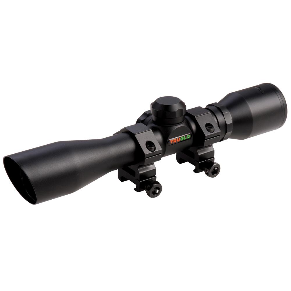 Truglo Compact Rimfire & Shotgun Rifle Scope – 4x32mm Diamond Ballistic 22.5′ 5″ Black