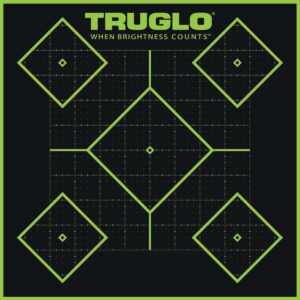 TRUGLO TRU-SEE Self Adhesive Targets - 5 Diamond 12x12 Green 12 Pack