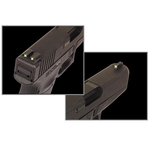 Truglo Tritium Night Sights Fits Novak .260/.450 Set – Front Green/Rear Green