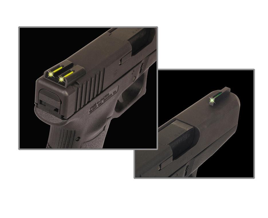 Truglo TFO Tritium/Fiber-Optic Day/Night Sights Fits Sig #8 Front/#8 Rear – Front Green/Rear Yellow