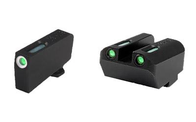 Truglo TFX Tritium/Fiber-Optic Day/Night Sight Set fits GLOCK 17 / 17L 19 22 23 24 26 27 33 34 35 38 and 39 (Suppressor Low) – White Outlin