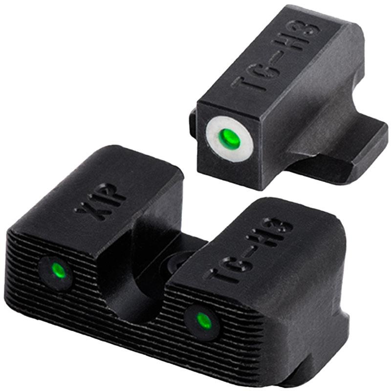 Truglo Tritium Pro Night Sights for Ruger SR9 SR9C SR40 SR40C SR45 – White Outline Front/Rear Green