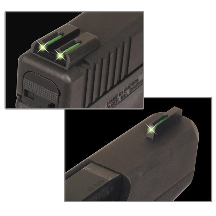 Truglo TFO Tritium/Fiber-Optic Day/Night Sights Fit Sig #8 Front/#8 Rear – Front Green/Rear Green