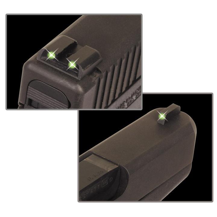Truglo Tritium Sights Fit Springfield XD XDM (excluding 5.25″ Comp Series) and XDS – Front Green/Rear Green