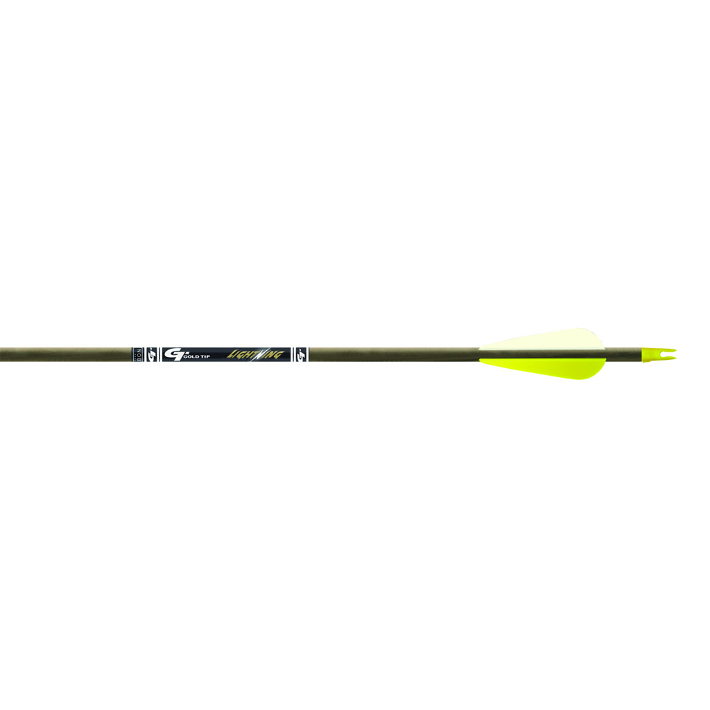 Gold Tip Lightning Arrows Black 2.5 in. Vanes 6 pk.