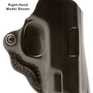 DeSantis Gunhide 019BB7WZ0 Mini Scabbard  OWB Black Leather Belt Slide Fits Springfield Prodigy w/wo Red Dot Fits 4.25" Barrel Left Hand