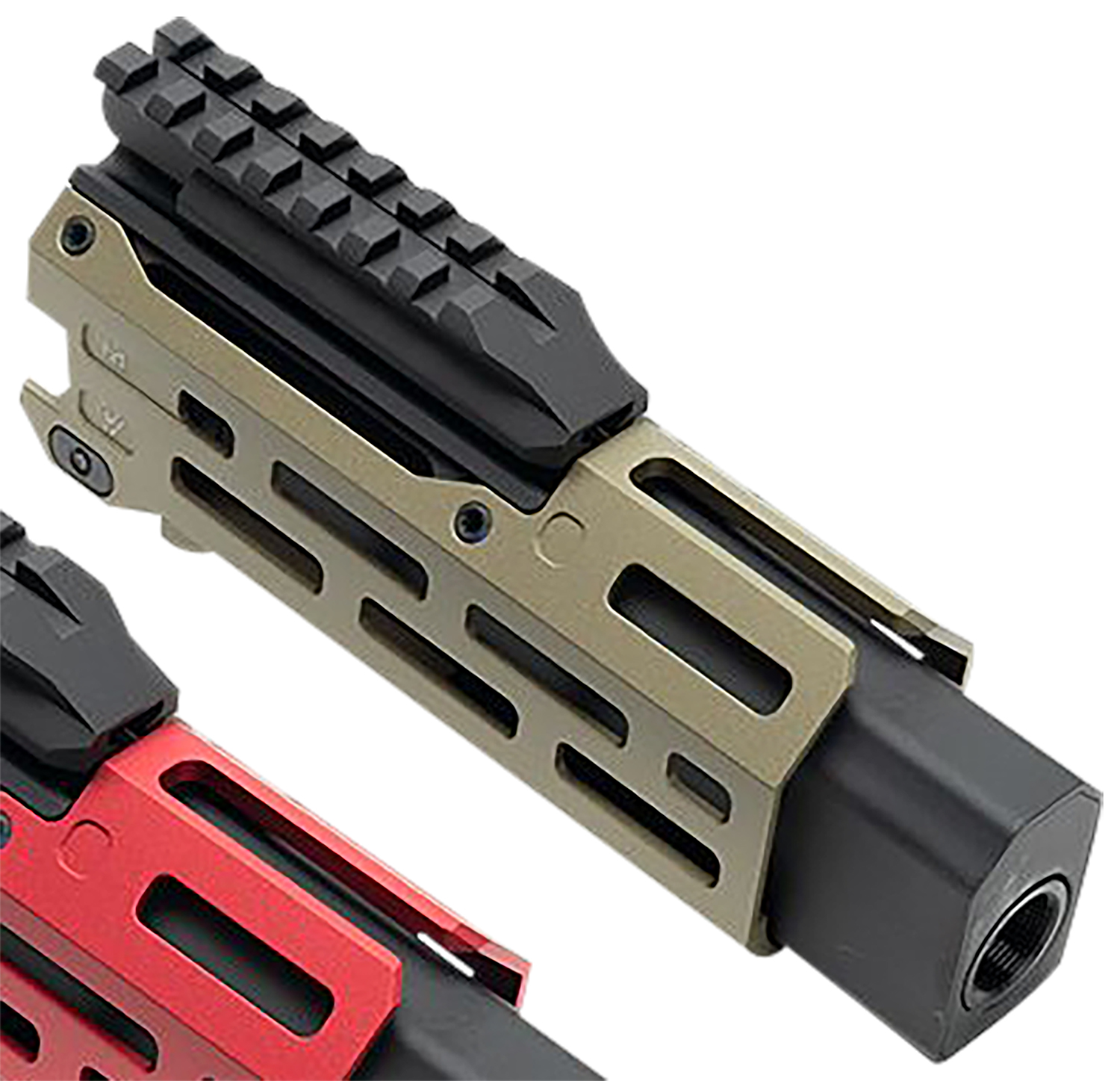 Strike Industries CEVOHG6FDE Strike  6″ M-Lok Flat Dark Earth Aluminum with Faux Suppressor for CZ Scorpion EVO (7.72″ Barrel Length)