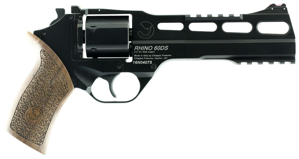 Chiappa Firearms Rhino 60DS 9mm Revolver - 6" Black Adjustable