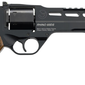Chiappa Firearms CF340343 Rhino 60DS *CA Compliant 10mm Auto 6 Shot 6" Black Anodized Picatinny Rail/Vent Rib Barrel, Black Cylinder, Black Anodized Aluminum Frame w/Picatinny Rail, Walnut Grip