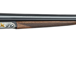 F.A.I.R. FRISSL2028 Iside Select 20 Gauge Break Open 2rd 28" Black Side By Side Barrel, Polished Silver w/Gold Inlay Receiver, English Style Oiled Walnut Stock, Technichoke XP50 Choke System