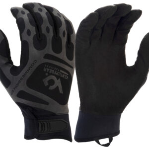 Pyramex VGTG10BL Compression Training Black Synthetic Leather Large Hook & Loop