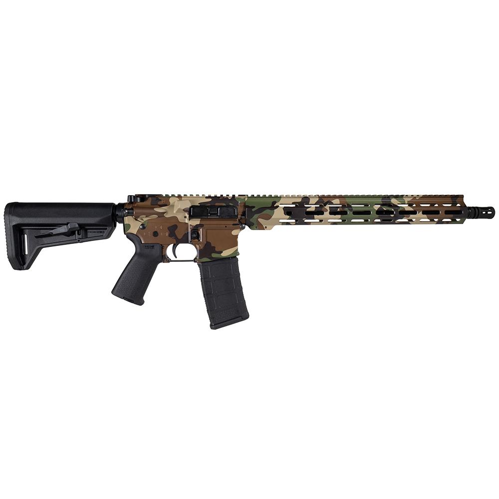 Shark Coast Tactical “M81 Woodland” Rifle 5.56mm 30rd Magazine 16″ Barrel 15″ MLOK Handguard