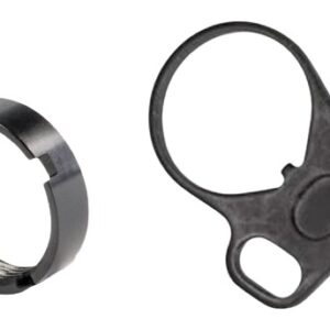 White Label Armory WLA-BUF-7008-01  End Plate Kit Ambidextrous Black Aluminum/Steel AR-15