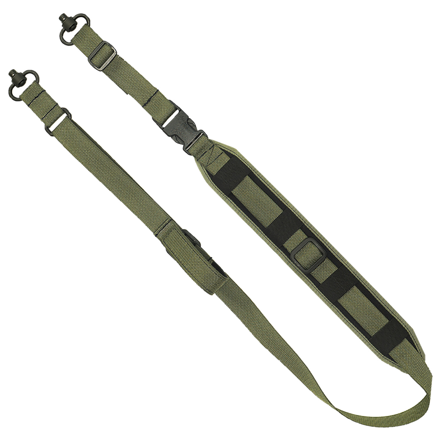 GrovTec US Inc GTSL130 QS 2-Point Sentinel OD Green Adjustable Rifle/Shotgun