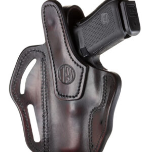 1791 Gunleather BHX3SBRR BHX  OWB Size 03 Signature Brown Leather Belt Slide Compatible w/Glock 17/S&W M&P Shield/Sig P228 Right Hand