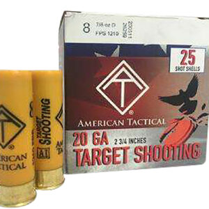 ATI Target Load 20Gauge 2.75" 7/8oz 8Shot 25 Per Box/10 Case