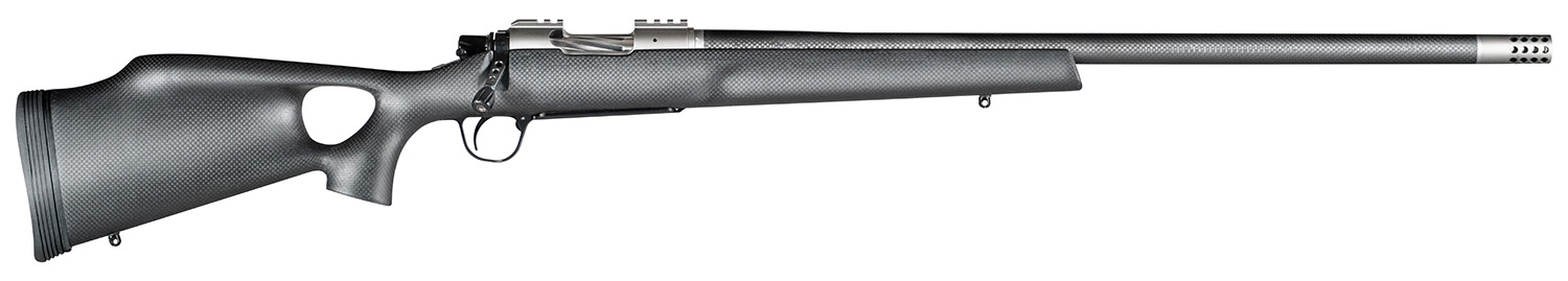 Christensen Arms 8010801000 Summit TI Full Size 7mm PRC 3+1, 26" Natural Titanium Steel Threaded Barrel, Natural Titanium Aluminum Receiver, Natural Carbon Fiber Thumbhole Stock