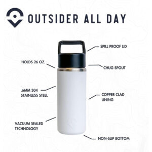 Outsider All Day Insulated Water Bottle - Green 26 oz