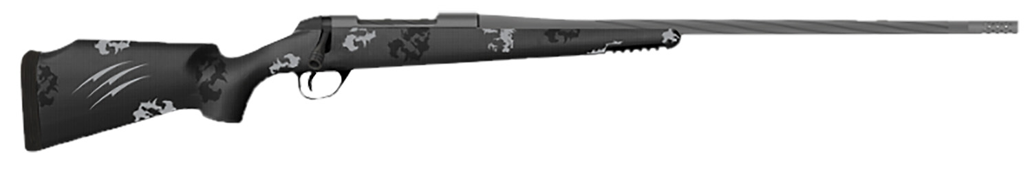 Fierce Firearms TWTROG7PRC22BP Twisted TI Rogue 7mm PRC 22" Black Cerakote Steel Threaded Barrel, Black Cerakote Drilled & Tapped Titanium Receiver, LR Negative Comb Phantom Camo Carbon Fiber Stock
