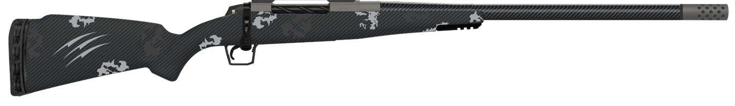 Fierce Firearms ROG7PRC20GP Carbon Rogue Full Size 7mm PRC 3+1 20" Hand Lapped/Match Grade Threaded Barrel, Glacier Cerakote Steel Receiver, Phantom Camo Fierce Rogue Carbon Fiber Stock