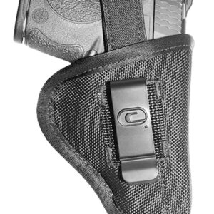 Crossfire Shooting Gear CRFTUSA1M1 The Undercover IWB/OWB Size 01 Black Ballistic Nylon Belt Clip Fits Micro 1-1.50" Barrel Ambidextrous
