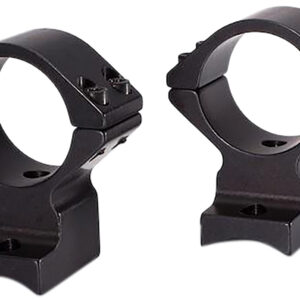 Talley 94X719 Scope Mount/Ring Combo  Black Anodized Aluminum 1" Tube, Savage (8-40) Round Receiver w/Accutrigger, Medium Rings
