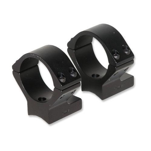 Talley Lightweight Alloy Scope Mounts - Black Anodized - 30mm - Low Ruger American Savage w/Accutrigger Steven 200 Stiller Predator TC Venture