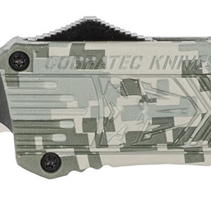 CobraTec Knives LADCCTK1DAGNS CTK-1 Large 3.75" OTF Dagger Plain D2 Steel Blade/Army DigiCamo Aluminum Handle Features Glass Breaker Includes Pocket Clip
