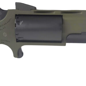 North American Arms TGHMB Green Huntsman  22 WMR 5 Shot 2" OD Green Cerakote Heavy Vent Rib Barrel, OD Green Cerakote Steel Frame, Matte Black Cylinder, Black Cobblestone Rubber Grip, Exposed Hammer