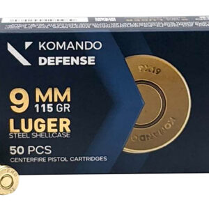 Dickinson LLC 9mm Luger 115gr Full Metal Jacket Ammo - 50 Rounds