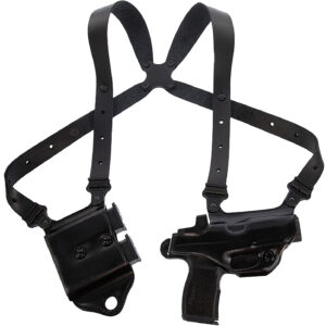 Galco MCII894RB Miami Classic II Shoulder System Shoulder Fits Chest Up To 56"/Sig P365 X Macro Black Steerhide  Right Hand