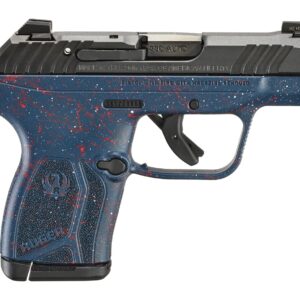 Ruger 13778 LCP Max 250th Anniversary Compact Frame 380 ACP 10+1 2.80" Black Nitride Barrel, Black Nitride Alloy Steel Engraved/Serrated Slide, Liberty Blue w/Red & White Splatter Polymer Frame