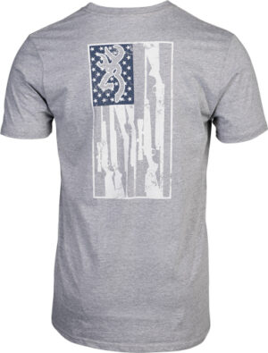 BROWNING SS T-SHIRT BROWNING - LEGACY FLAG HTHR GRAY XXLARGE