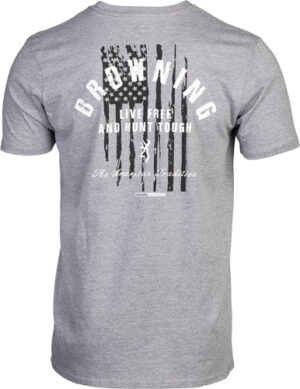 BROWNING SS T-SHIRT HUNT TOUGH - HEATHER GRAY XXLARGE