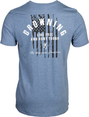 BROWNING SS T-SHIRT HUNT TOUGH - BLUE XLARGE