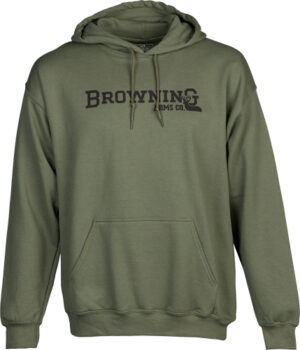 BROWNING HOODIE BRANDED BUCK - MARK GREEN LARGE