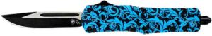 TEMPLAR KNIFE LARGE OTF MAIDEN - TEAL 3.5" BLACK DROP POINT