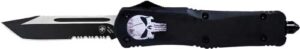 TEMPLAR KNIFE LARGE OTF FALLEN - 3.5" BLACK TANTO SERRATED