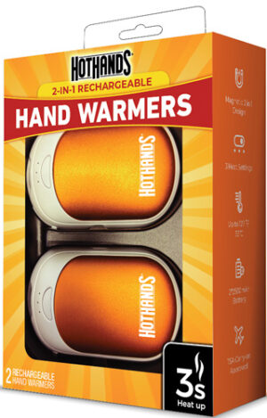 HOTHANDS 2-IN-1 RECHARGEABLE - HAND WARMERS 2 WARMERS 10 HOUR