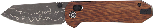CIVIVI KNIFE YONDER 2.88" - GUIBOURTIA WOOD/DAMASCUS BLADE