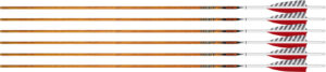 EASTON ARROW 6.5 CARBON LEGACY - 340 4" FEATHER LEFT HELI. 6PK