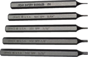 GRACE USA STARTER SHORT PIN - PUNCH SET STEEL 5PC