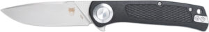 COBRATEC EDC SCOUT BUTTON LOCK - 3.12" BLACK STAINLESS STEEL