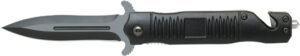 ABKT BLACK STILETTO ASSISTED - OPENER 3.5" BLADE W/BREAKER